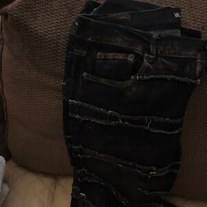 Valentino Black Distressed Bootcut Jeans